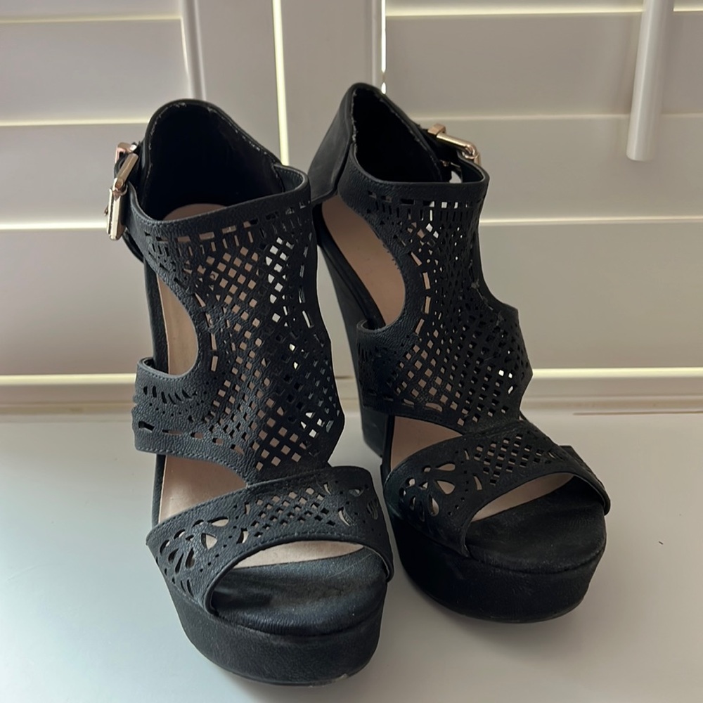 Call It Spring Black Wedges